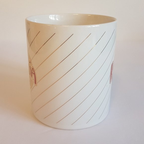 Set of 2 Vintage Kahlua Liqueur Mugs Teacups White Red Gold Kahlua Coffee Mugs - Picture 10 of 16